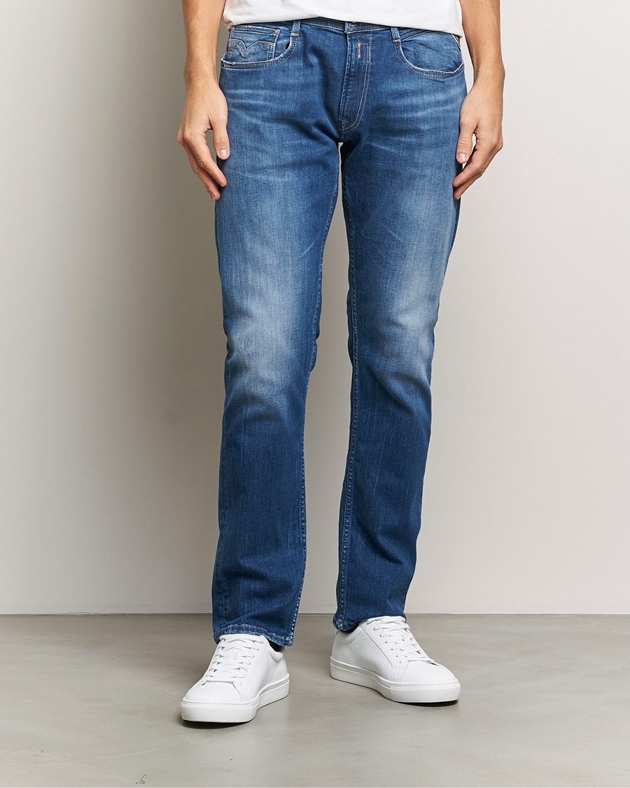 Herren | Jeans | Replay | Rocco Tapered Stretch Jeans Medium Blue