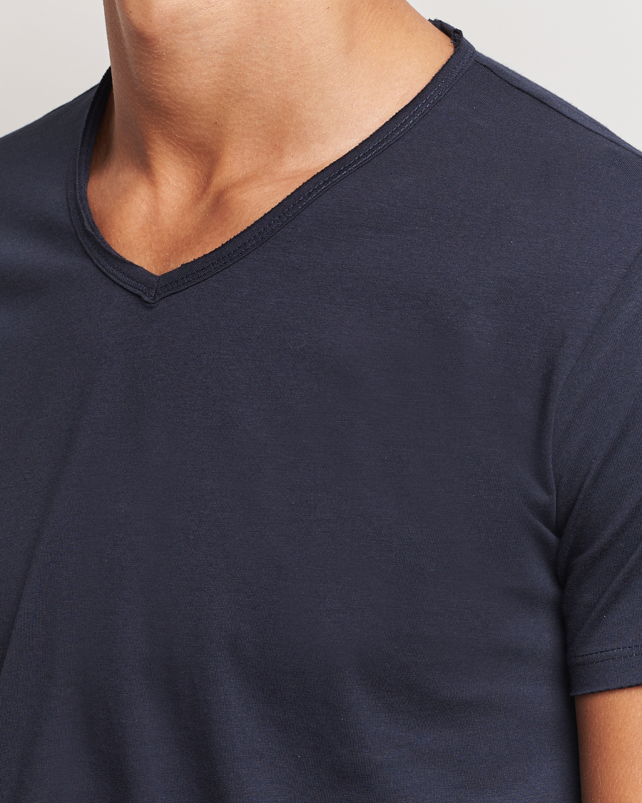 Herren | T-Shirts | Replay | V-Neck T-Shirt Night Blue