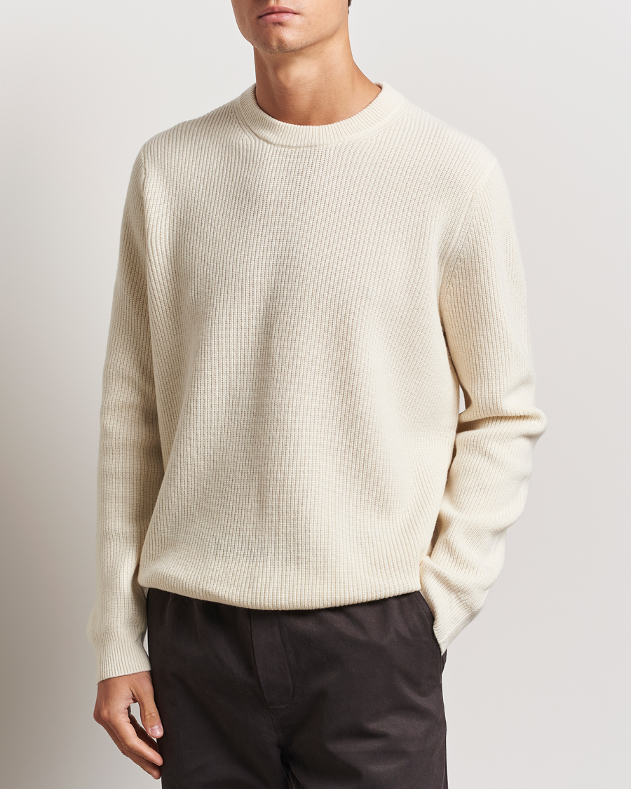 Herren | Pullover | Samsøe Samsøe | Isaks Knitted Crew Neck Clear Cream