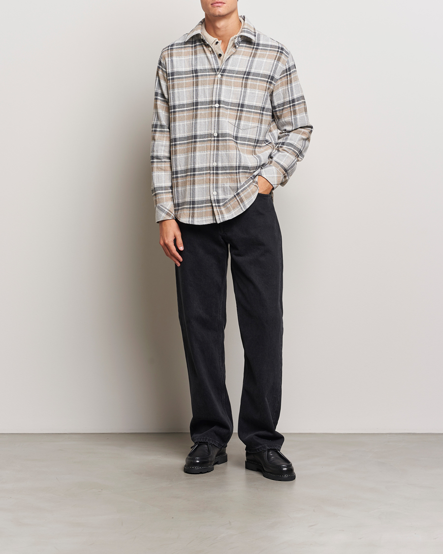 Herren | Hemden | Samsøe Samsøe | Damon Checked Shirt Beige/Grey