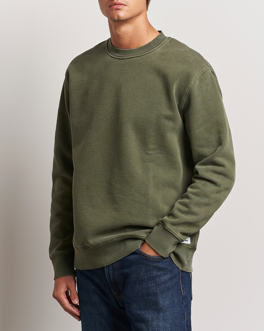 Herren | Pullover | Samsøe Samsøe | Pigment Dyed Crew Neck Sweatshirt Forest Night