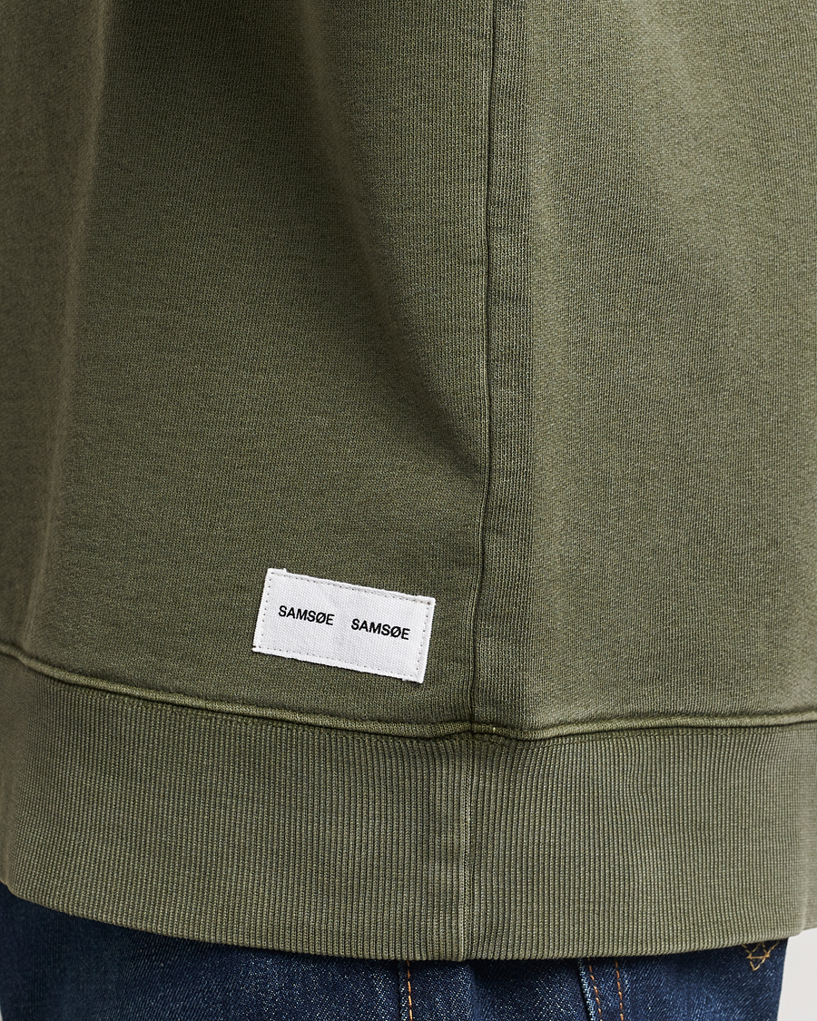 Herren | Pullover | Samsøe Samsøe | Pigment Dyed Crew Neck Sweatshirt Forest Night