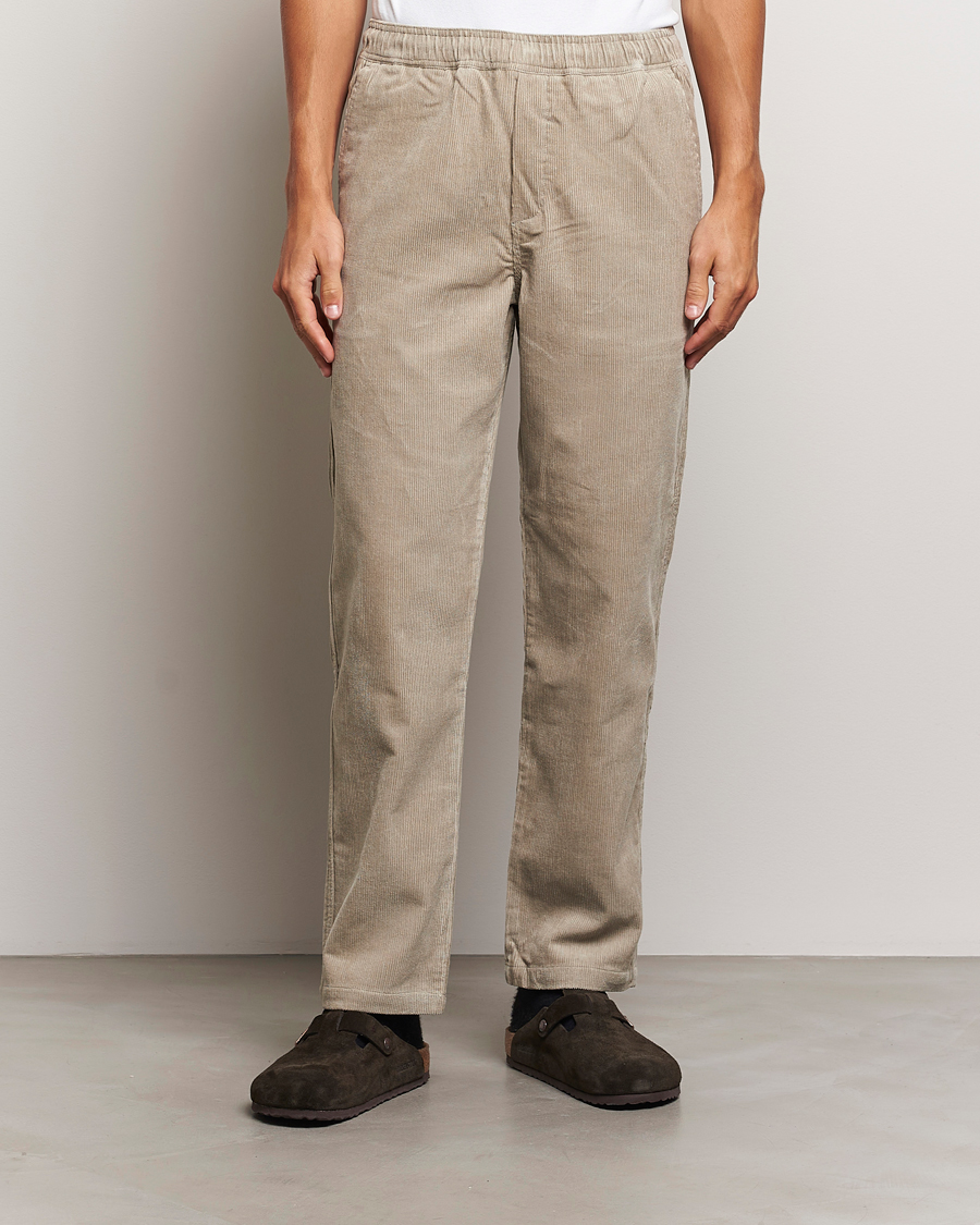 Herren | Hosen | Samsøe Samsøe | Jabari Corduroy Drawstring Trousers Abbey Stone