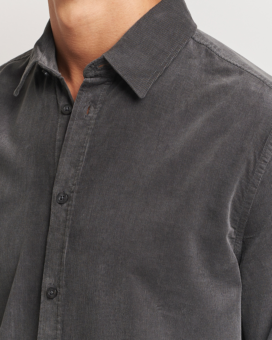 Herren | Hemden | Samsøe Samsøe | Liam Baby Cord Shirt Volcanic Ash