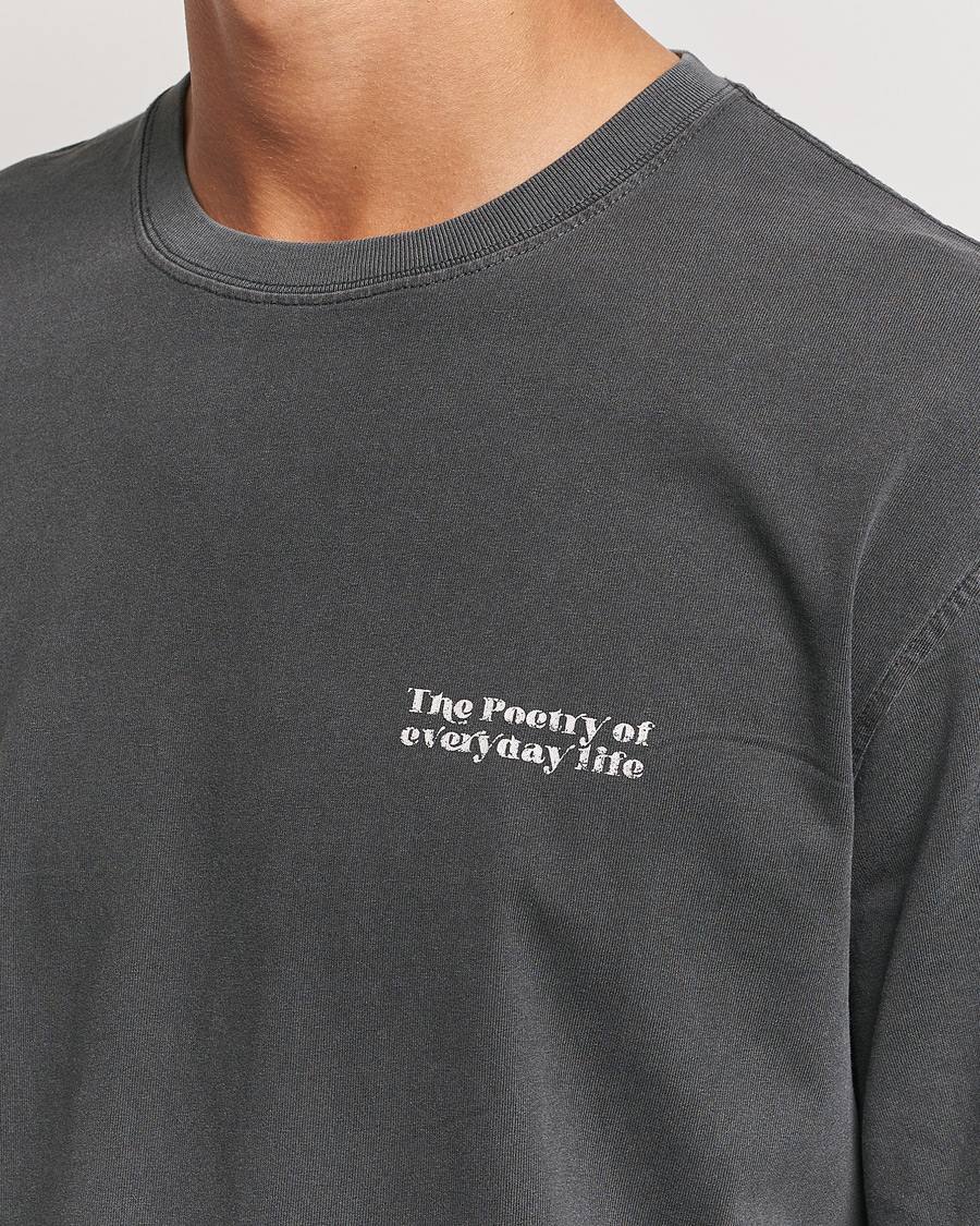 Herren | T-Shirts | Samsøe Samsøe | Poetry Printed T-Shirt Black Zen