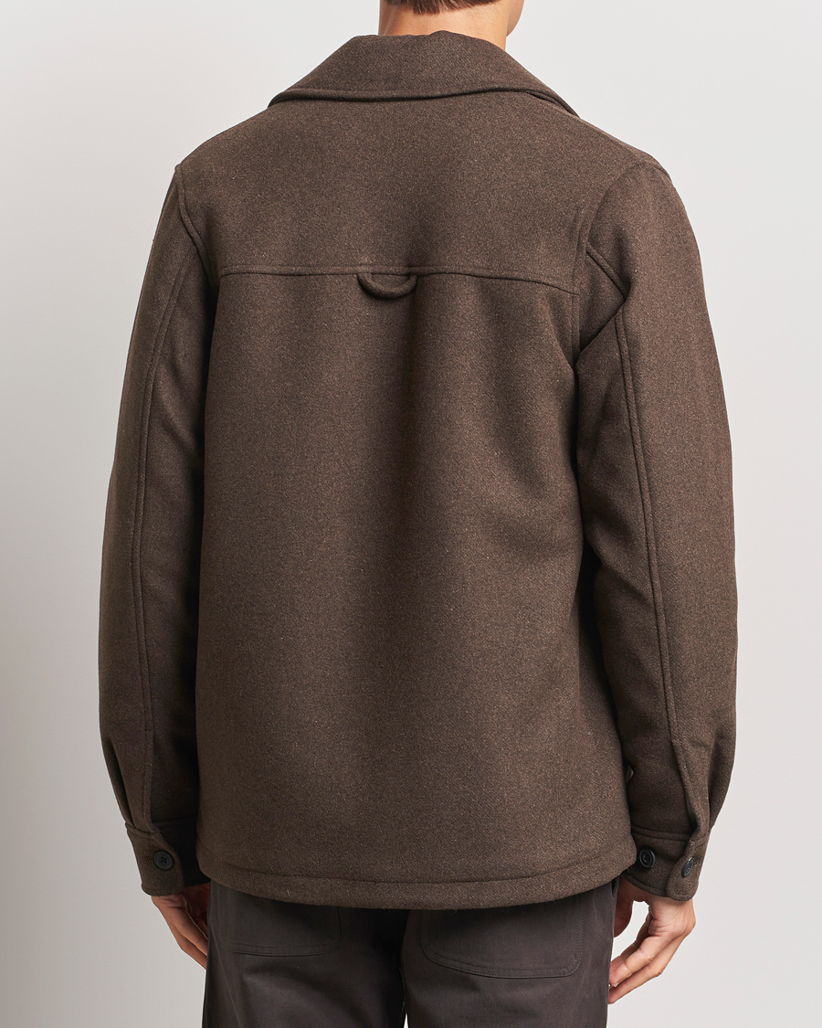 Herren | Jacken | Samsøe Samsøe | Pally Padded Shirt Jacket Chocolate Brown
