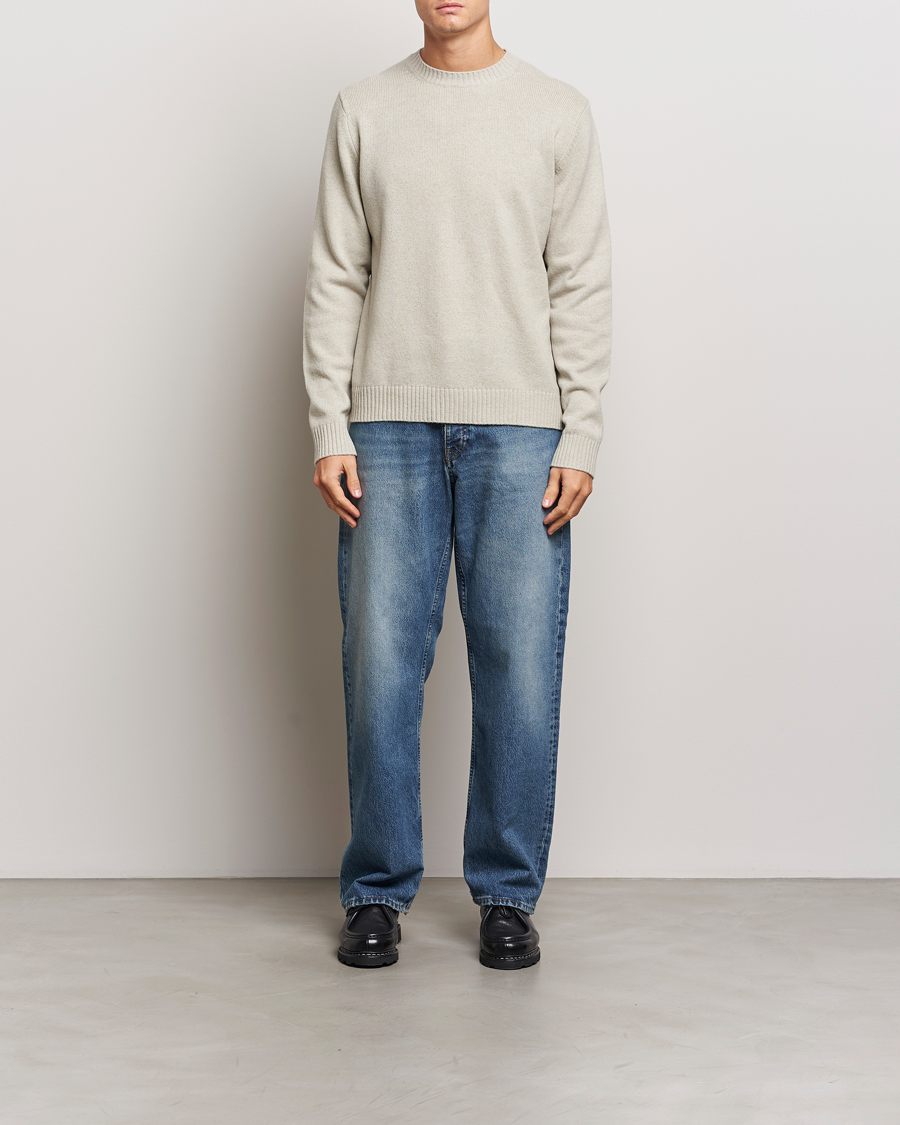 Herren | Pullover | Samsøe Samsøe | Sylli Wool Crew Neck Abbey Stone