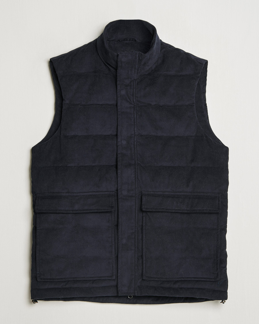Herren | Jacken | Stenströms | Pocket Corduroy Vest Navy