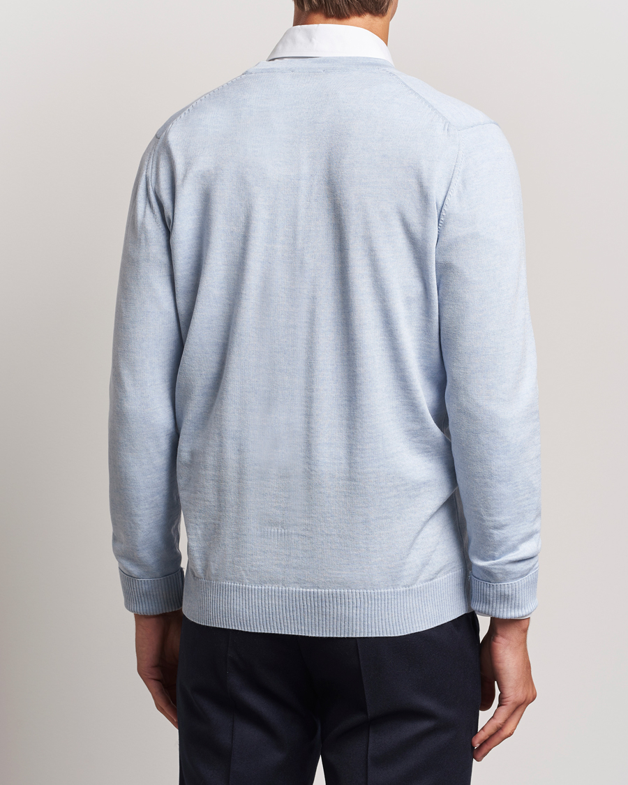 Herren | Pullover | Stenströms | Merino Cardigan Light Blue
