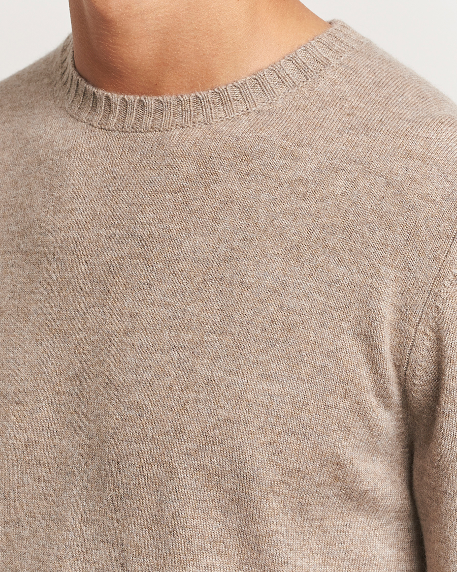 Herren | Pullover | Stenströms | Cashmere Crewneck Beige