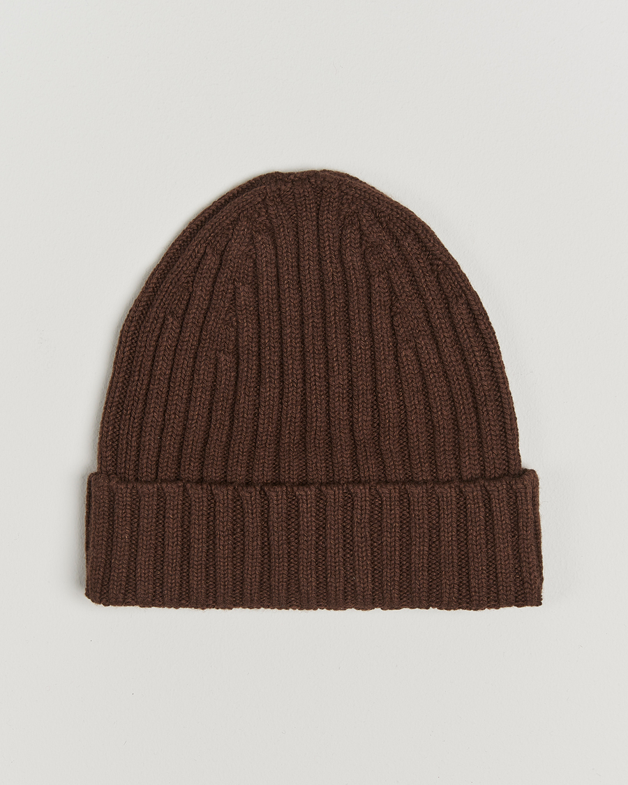 Herren | Stenströms Ribbed Cotton/Cashmere Hat Brown | Stenströms | Ribbed Cotton/Cashmere Hat Brown