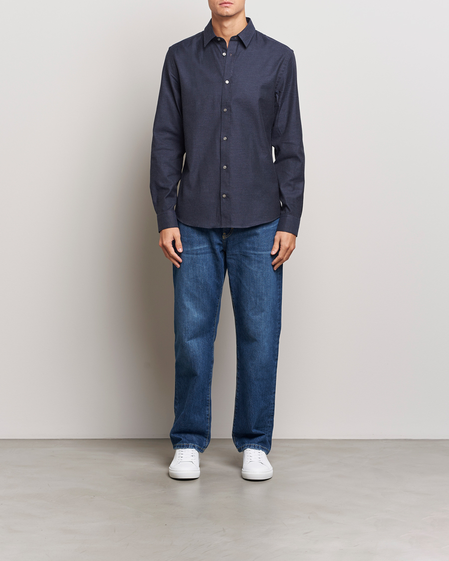 Herren | Hemden | Tiger of Sweden | Spenser Brushed Twill Shirt Sea Blue