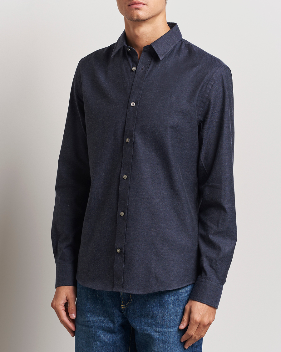 Herren | Hemden | Tiger of Sweden | Spenser Brushed Twill Shirt Sea Blue