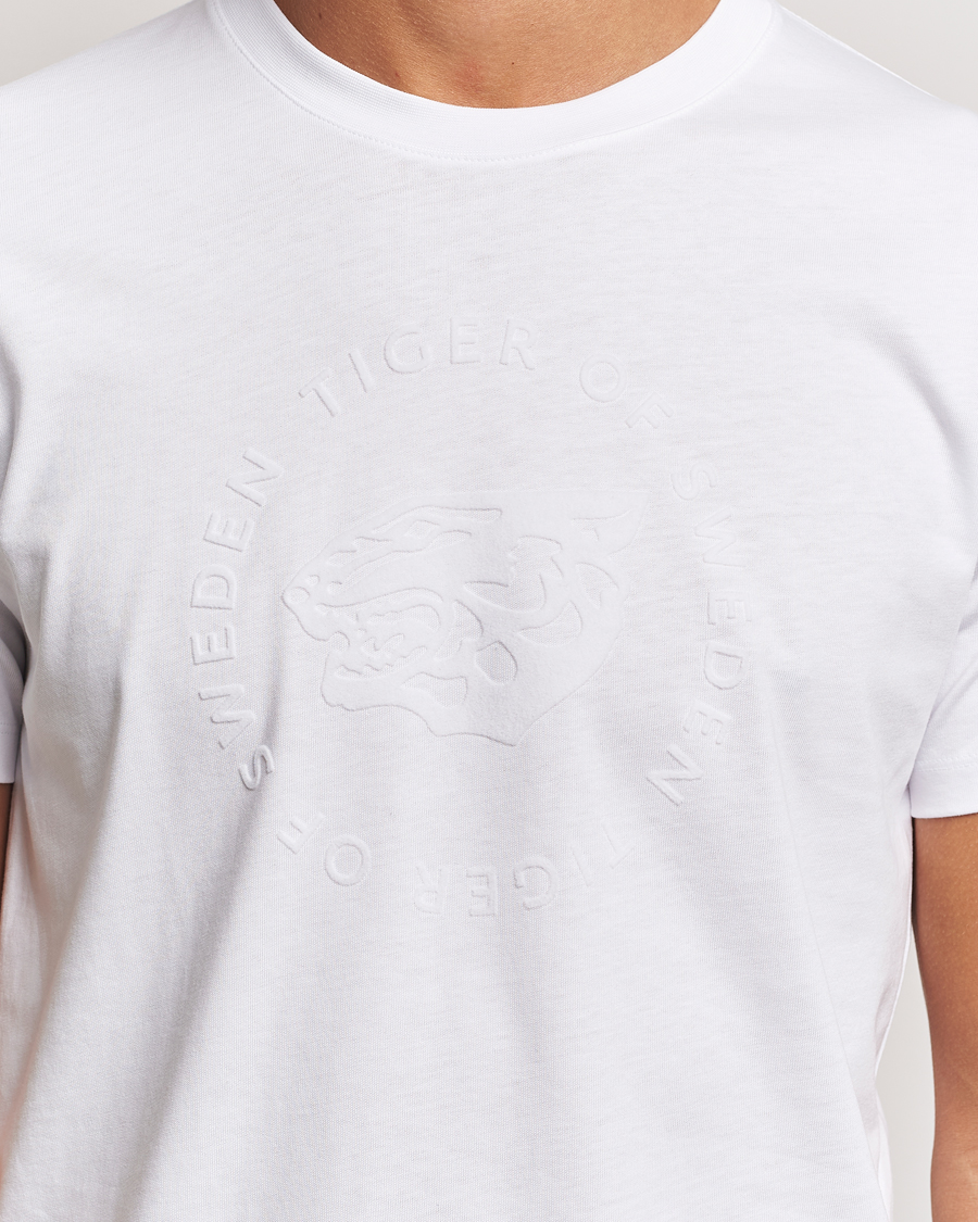 Herren | T-Shirts | Tiger of Sweden | Dillan Logo Crew Neck T-Shirt Pure White