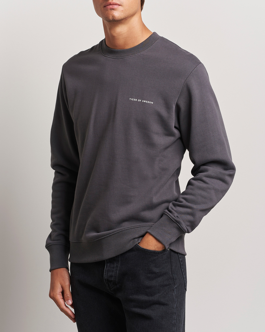 Herren | Pullover | Tiger of Sweden | Emerson Crew Neck Sweatshirt Charcoal