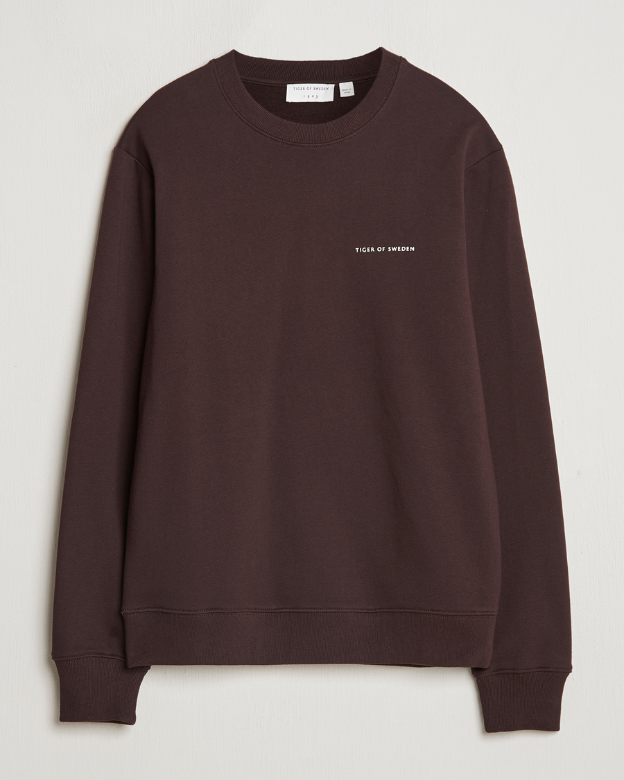 Herren | Pullover | Tiger of Sweden | Emerson Crew Neck Sweatshirt Dark Chocolate