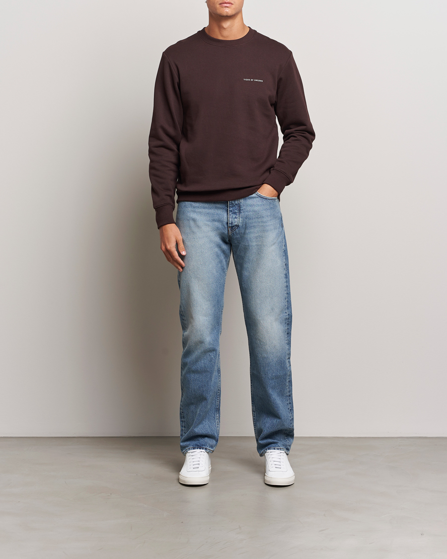 Herren | Pullover | Tiger of Sweden | Emerson Crew Neck Sweatshirt Dark Chocolate