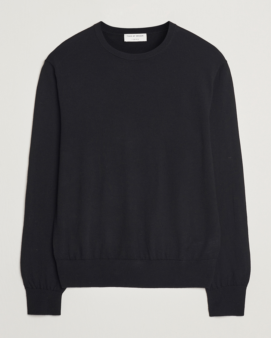 Herren | Pullover | Tiger of Sweden | Connor Crew Neck Pullover Black