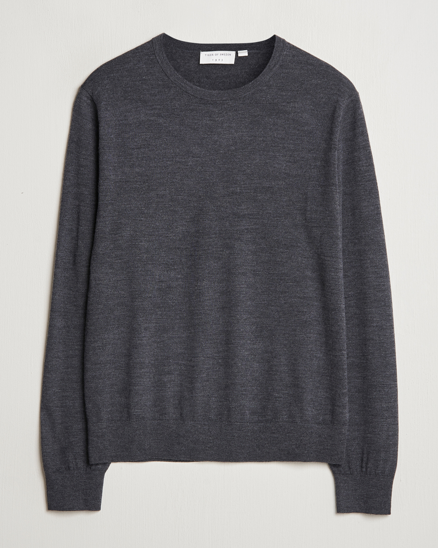 Herren | Pullover | Tiger of Sweden | Connor Crew Neck Pullover Grey Street