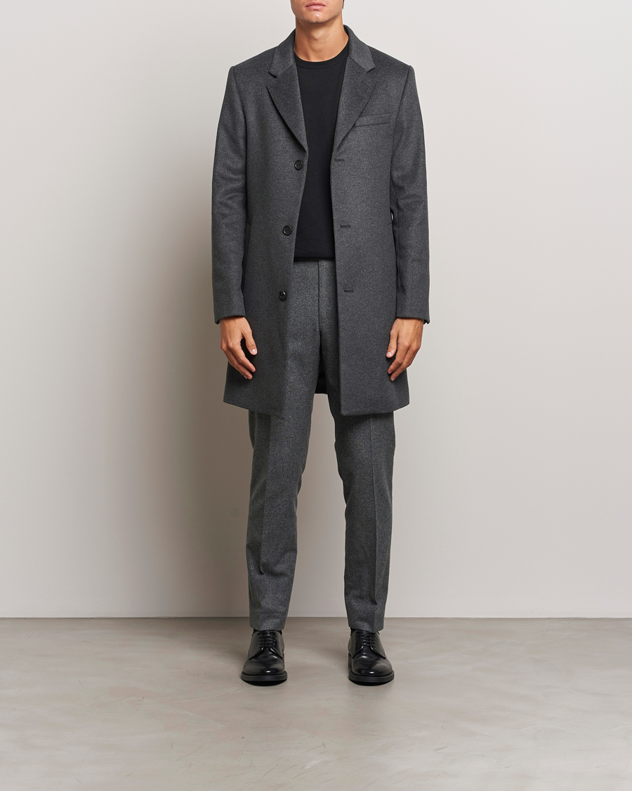 Herren | Jacken | Tiger of Sweden | Finnan Wool/Cashmere Coat Grey Melange