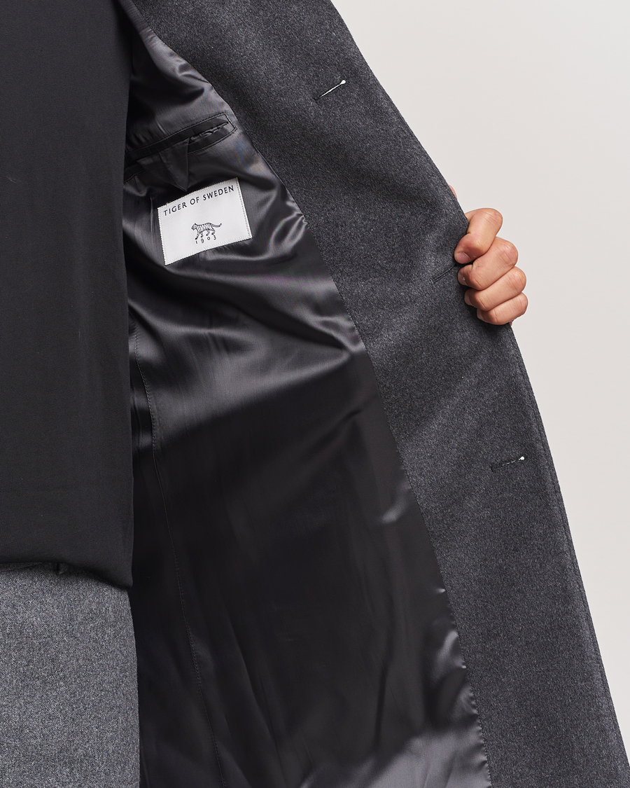 Herren | Jacken | Tiger of Sweden | Finnan Wool/Cashmere Coat Grey Melange