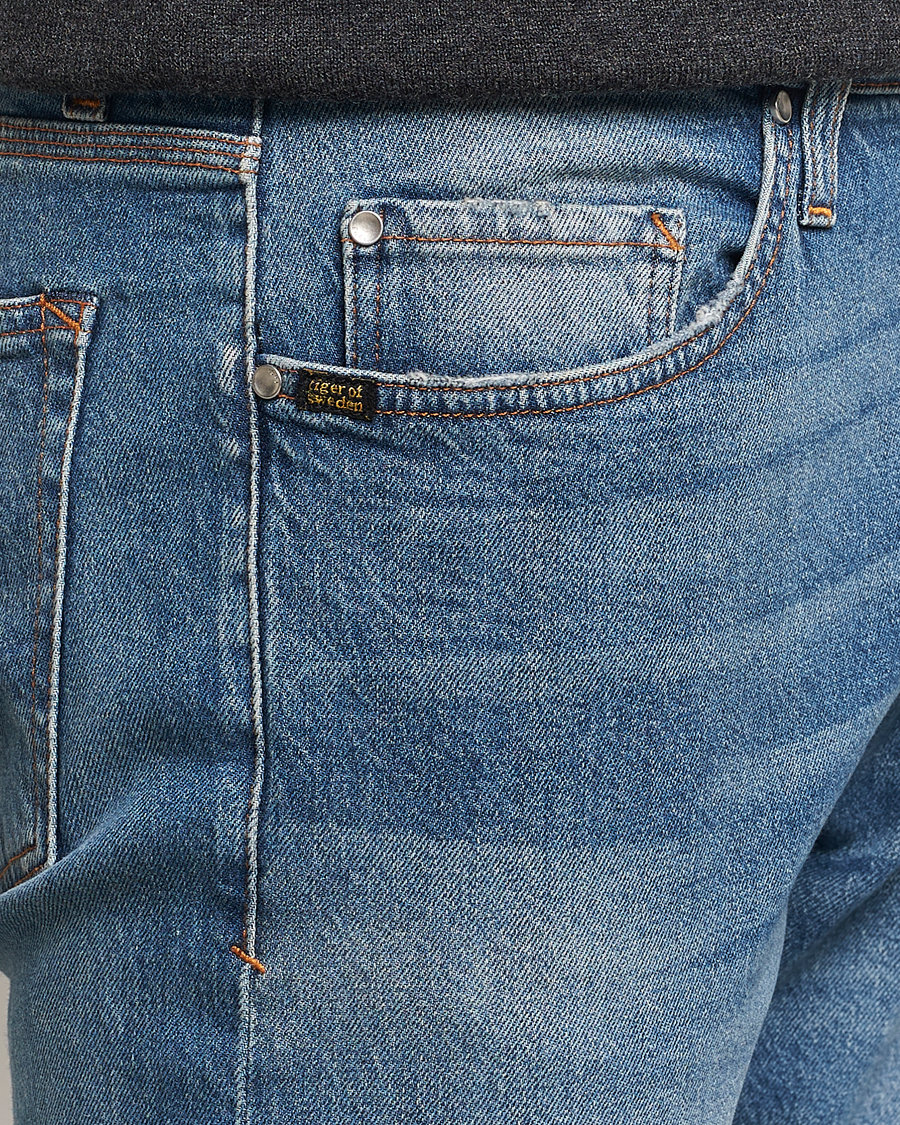 Herren | Jeans | Tiger of Sweden | Pistolero Stretch Cotton Jeans Medium Blue