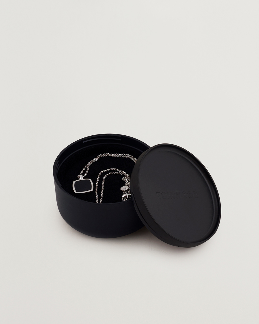 Herren | Tom Wood Cushion Pendant Onyx Silver | Tom Wood | Cushion Pendant Onyx Silver