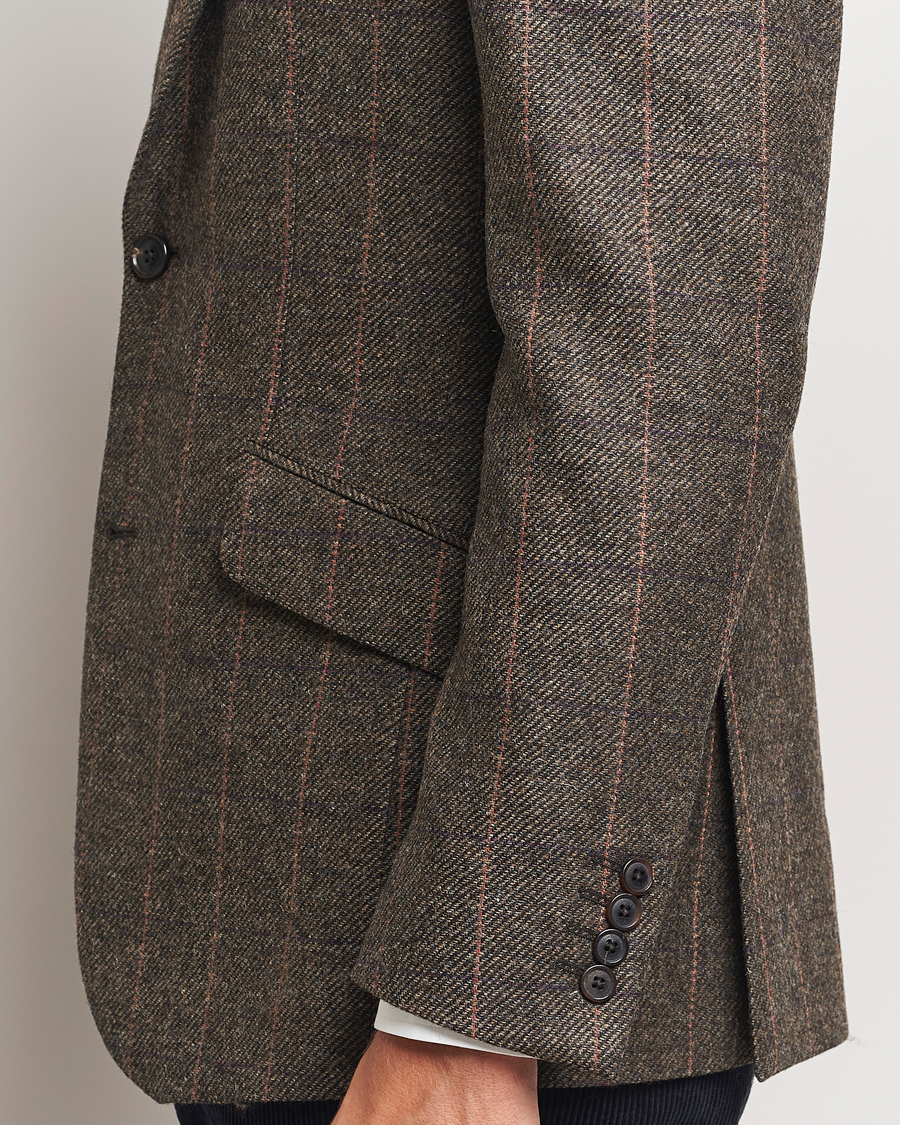 Herren | Sakkos | Walker Slater | Edward Lambswool Windowpane Blazer Brown