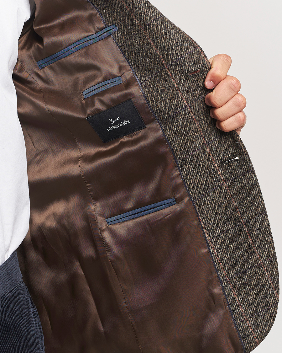 Herren | Sakkos | Walker Slater | Edward Lambswool Windowpane Blazer Brown