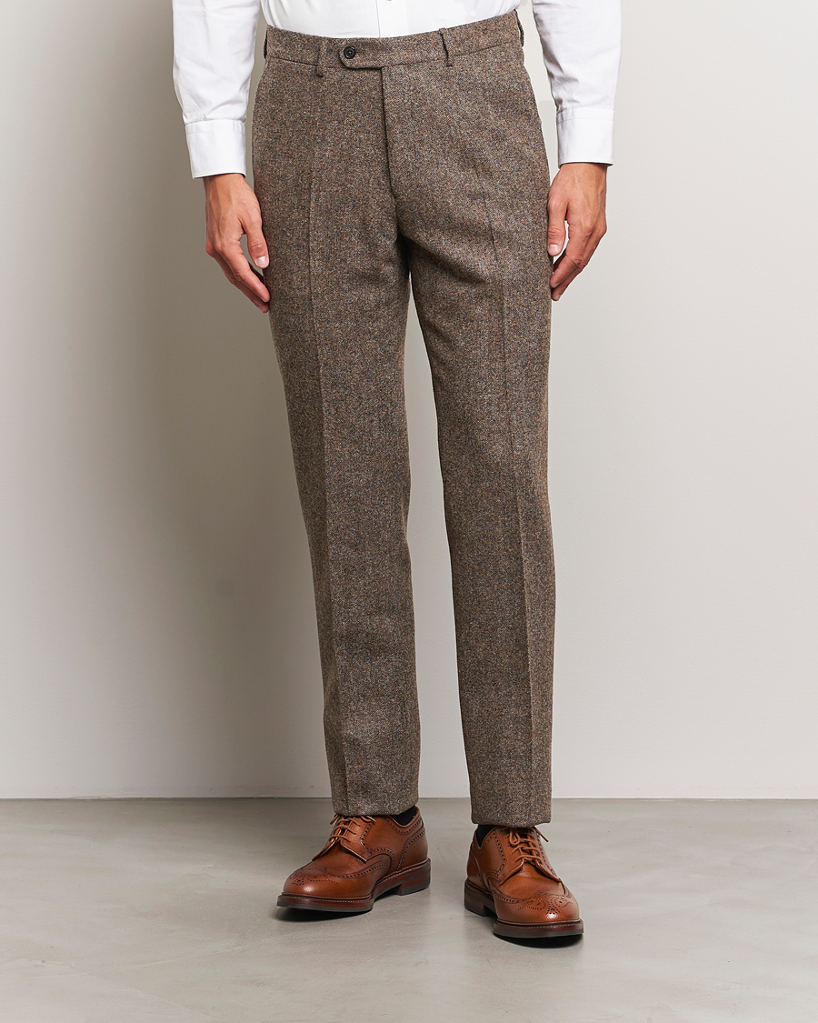 Herren | Hosen | Walker Slater | Edward Wool Donegal Trousers Brown