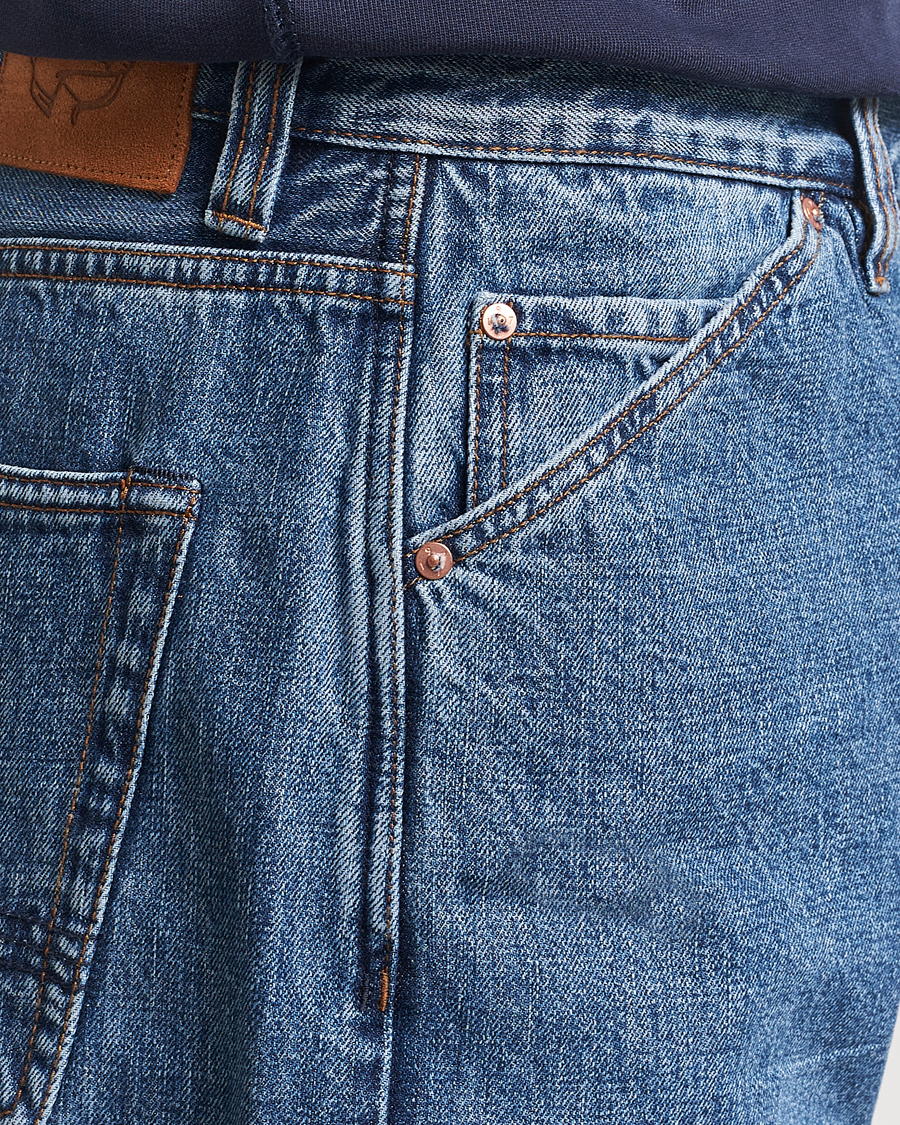 Herren | Jeans | Drake's | 5-Pocket Japanese Selvedge Jeans Bleach