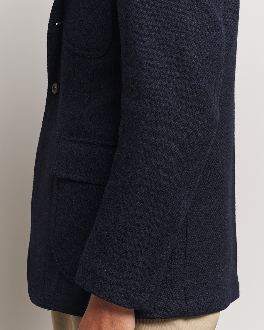 Herren | Sakkos | Drake's | MKVII Harris Tweed Blazer Navy