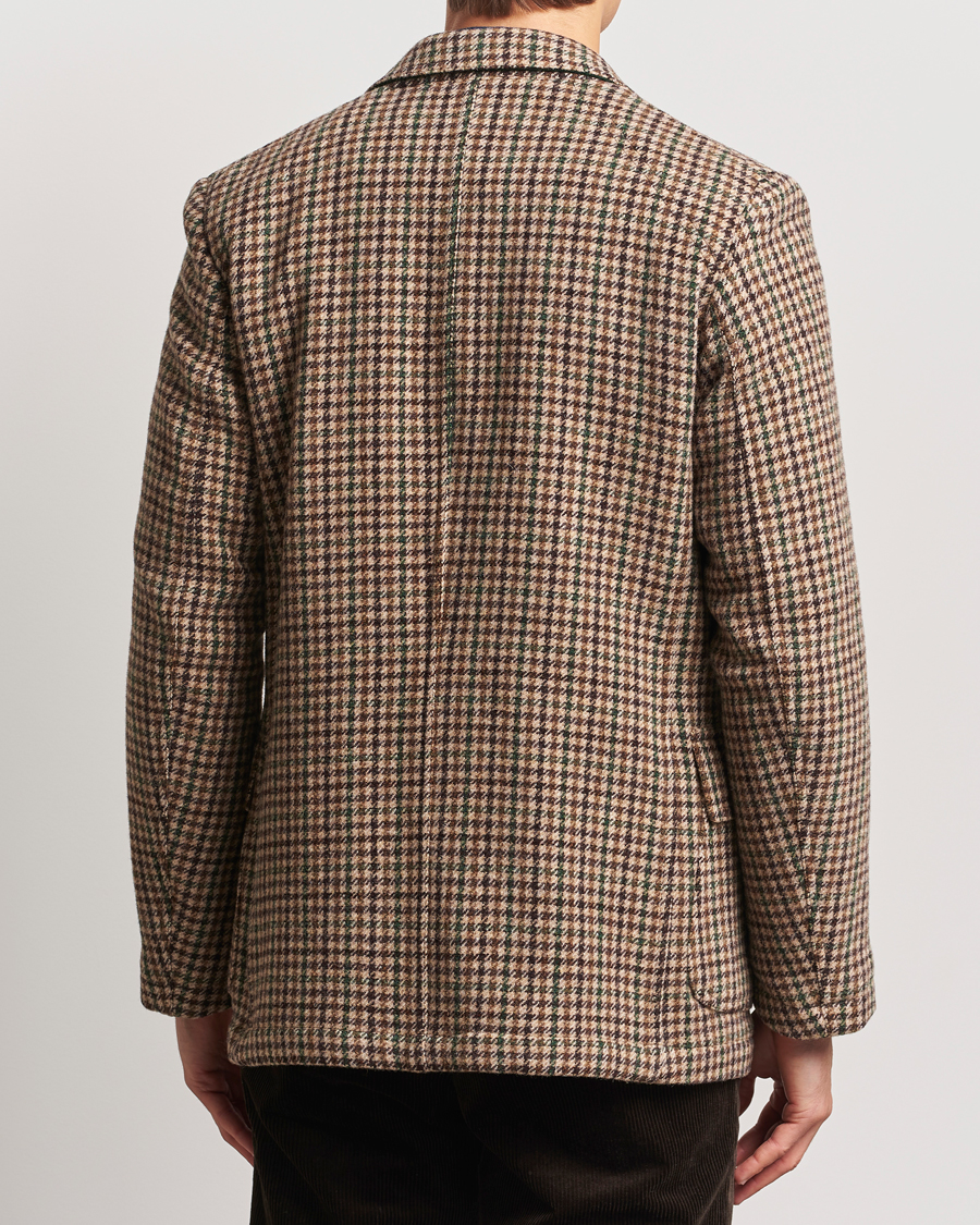 Herren | Sakkos | Drake's | MKVII Gun Check Tweed Blazer Brown