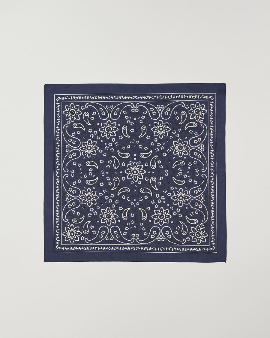 Herren | Tücher | Drake's | Classic Paisley Bandana Navy