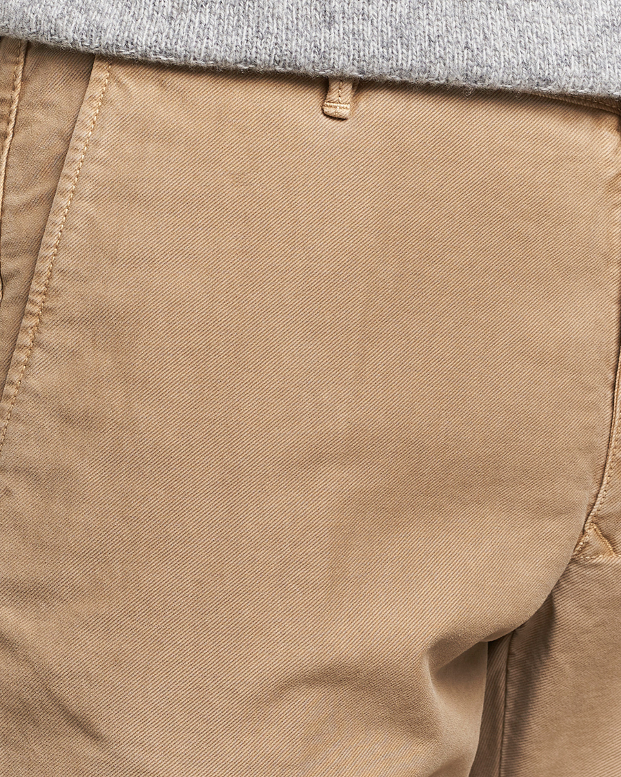 Herren | Hosen | Incotex | Slim Fit Garment Dyed Slacks Beige