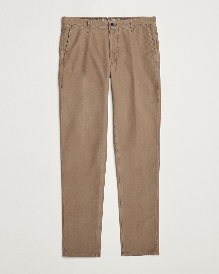 Herren | Hosen | Incotex | Slim Fit Garment Dyed Slacks Brown