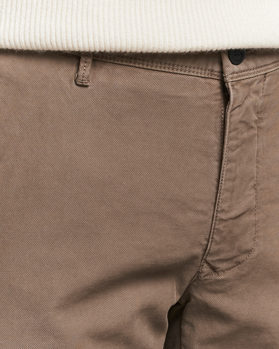 Herren | Hosen | Incotex | Slim Fit Garment Dyed Slacks Brown