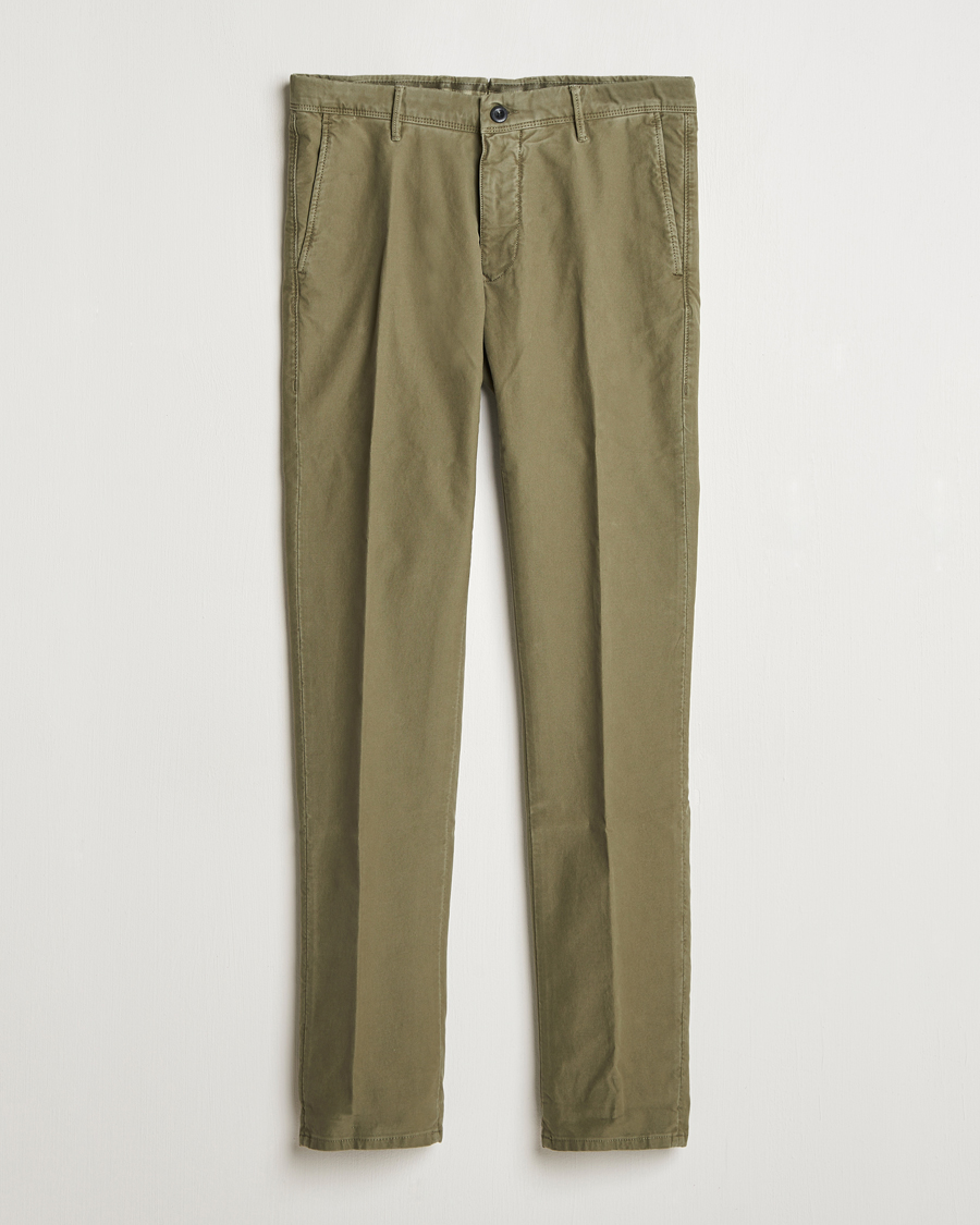 Herren | Hosen | Incotex | Slim Fit Garment Dyed Slacks Dark Green