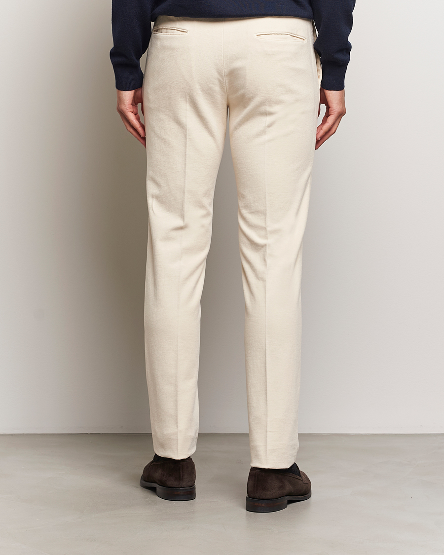 Herren | Hosen | Incotex | Slim Fit Luxury Moleskine Trousers Off White