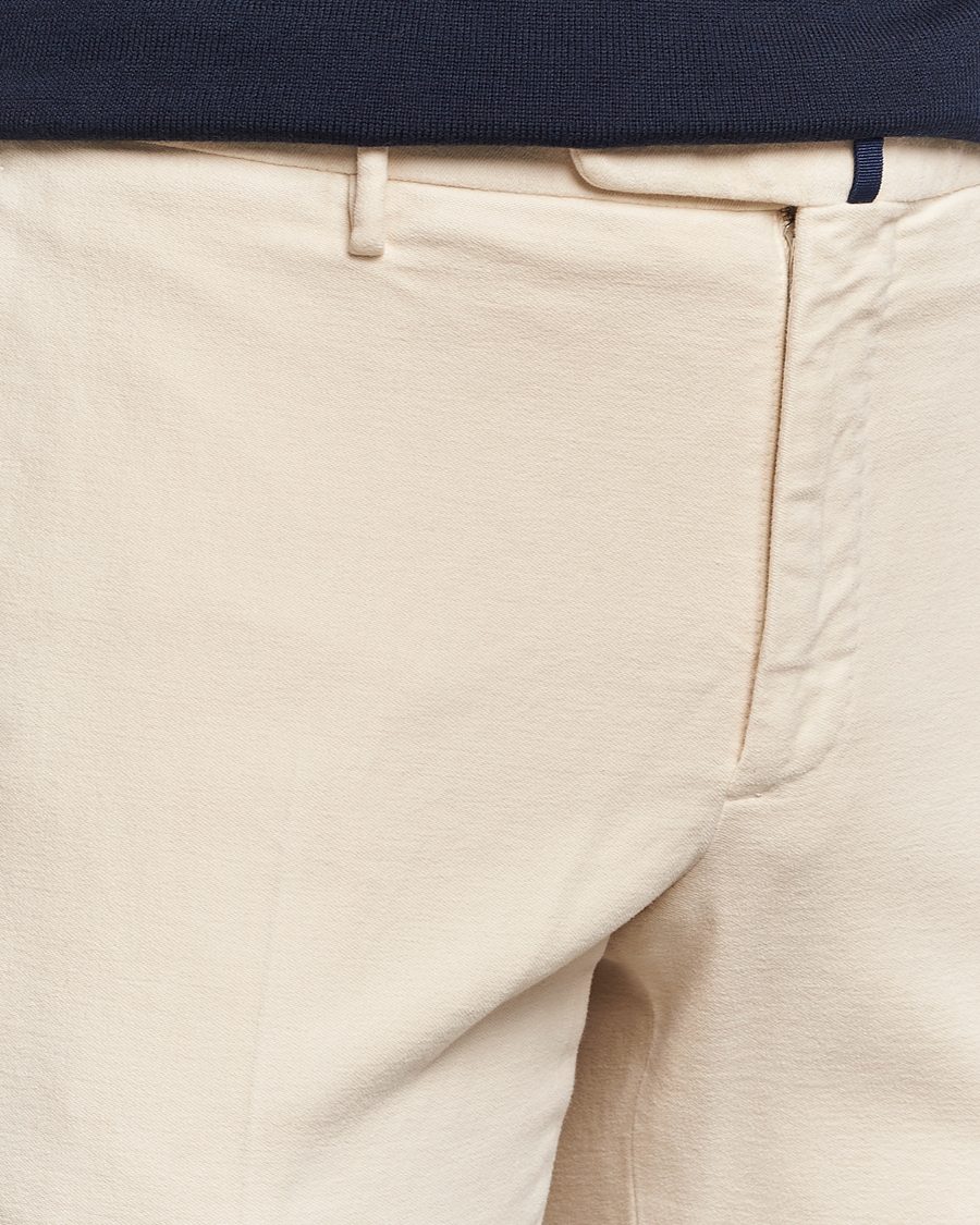 Herren | Hosen | Incotex | Slim Fit Luxury Moleskine Trousers Off White