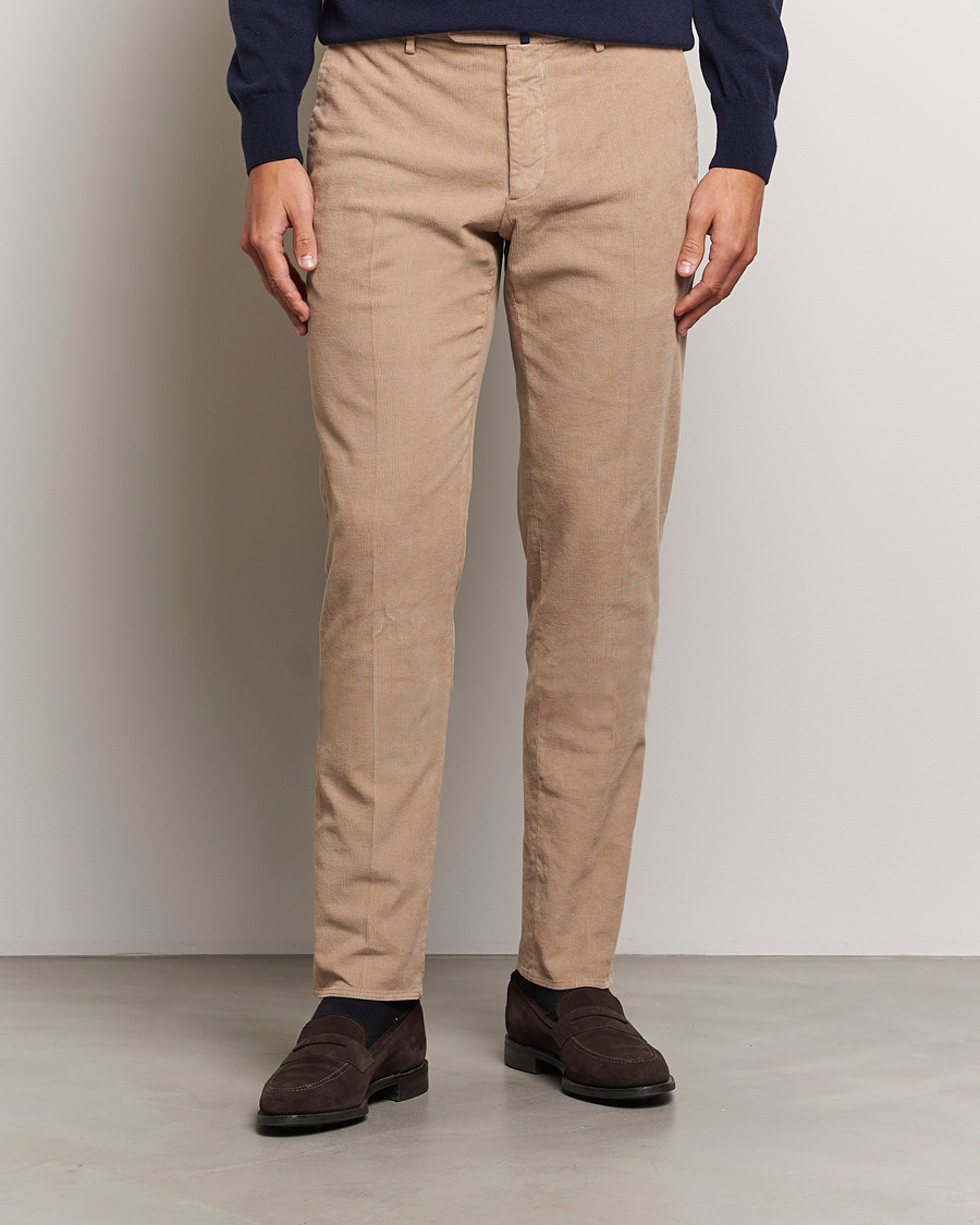 Herren | Hosen | Incotex | Slim Fit Baby Corduroy Trousers Beige