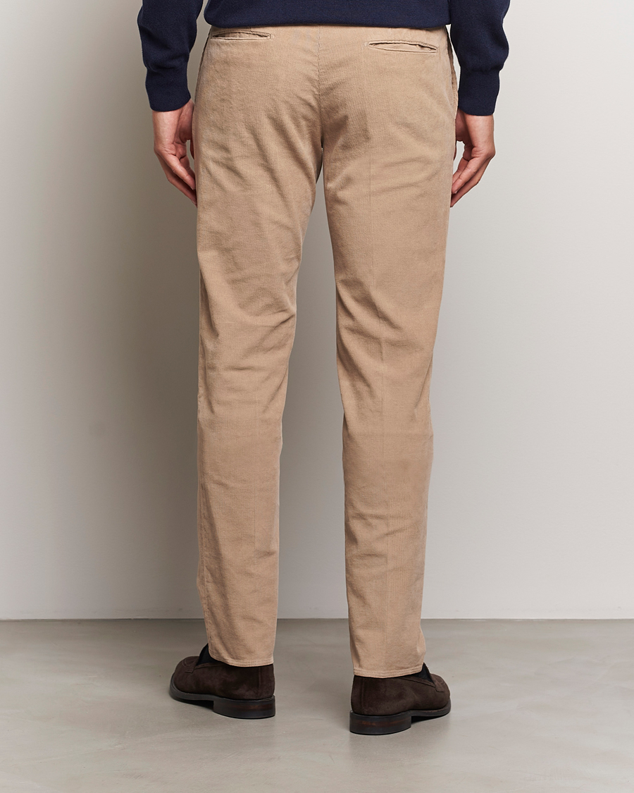 Herren | Hosen | Incotex | Slim Fit Baby Corduroy Trousers Beige