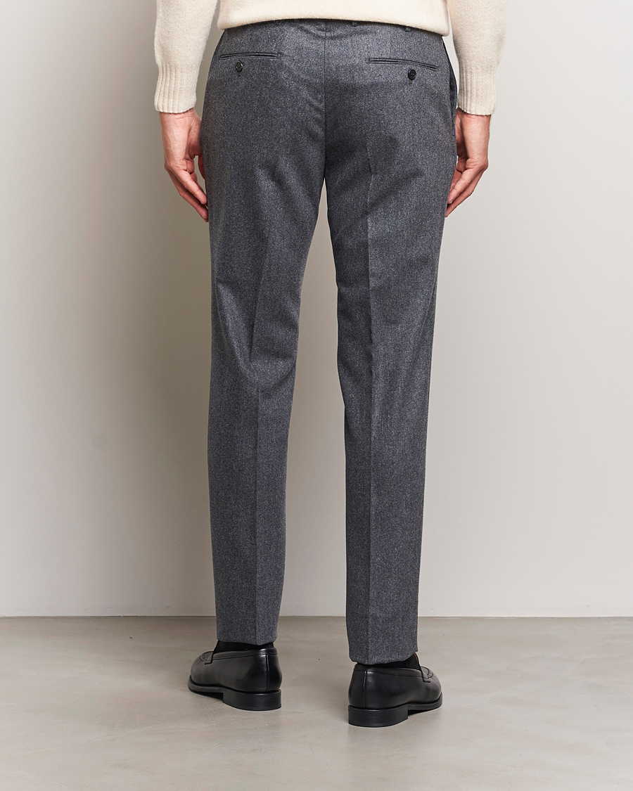 Herren | Hosen | Incotex | Slim Fit Carded Flannel Trousers Dark Grey