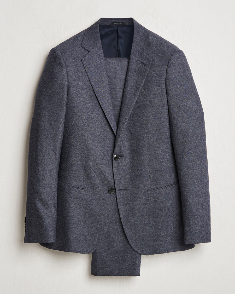 Herren | Anzüge | Giorgio Armani | Soho Wool/Cashmere Flannel Suit Navy Melange