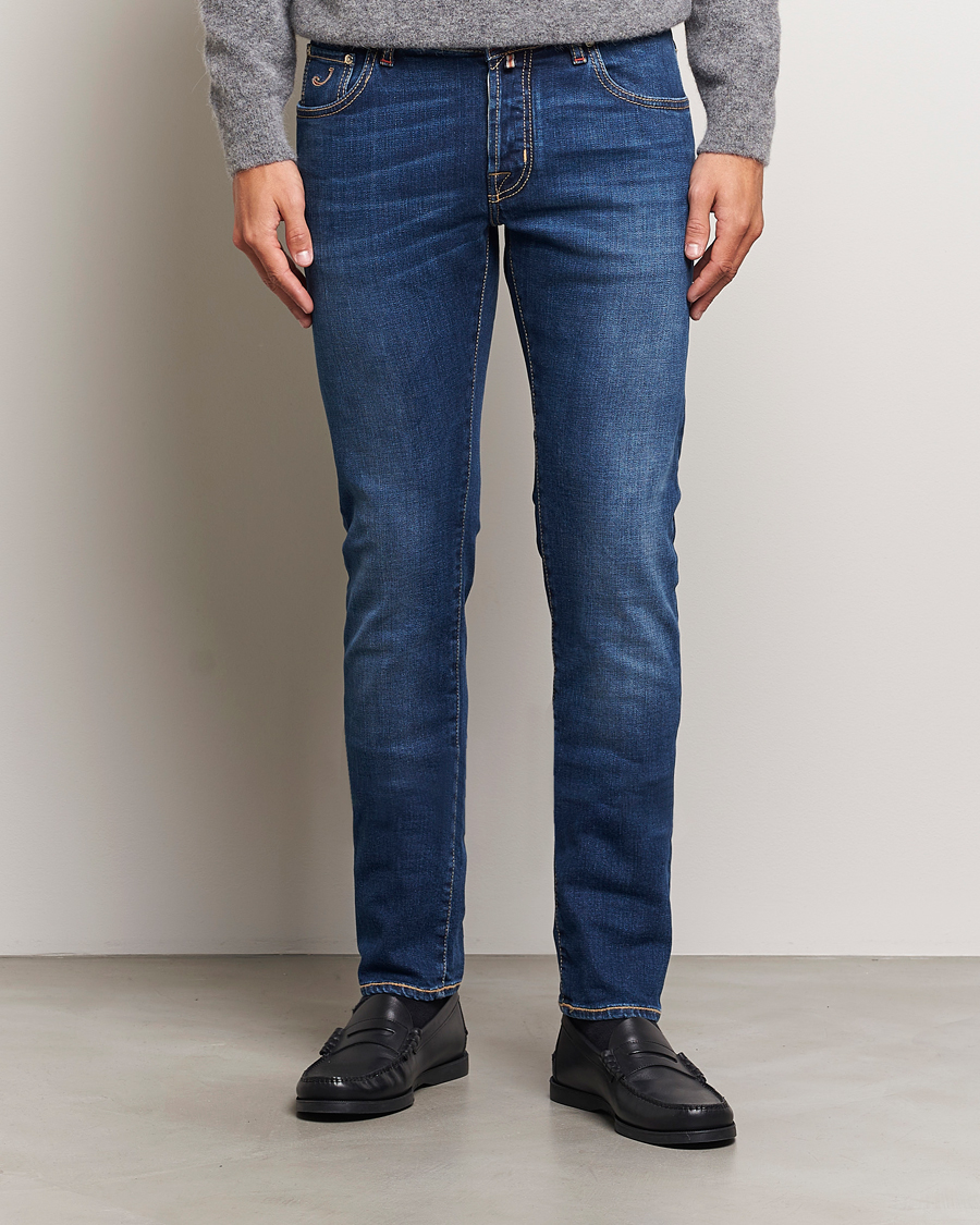 Herren | Jeans | Jacob Cohën | Nick Limited Edition Slim Fit Jeans Mid Blue