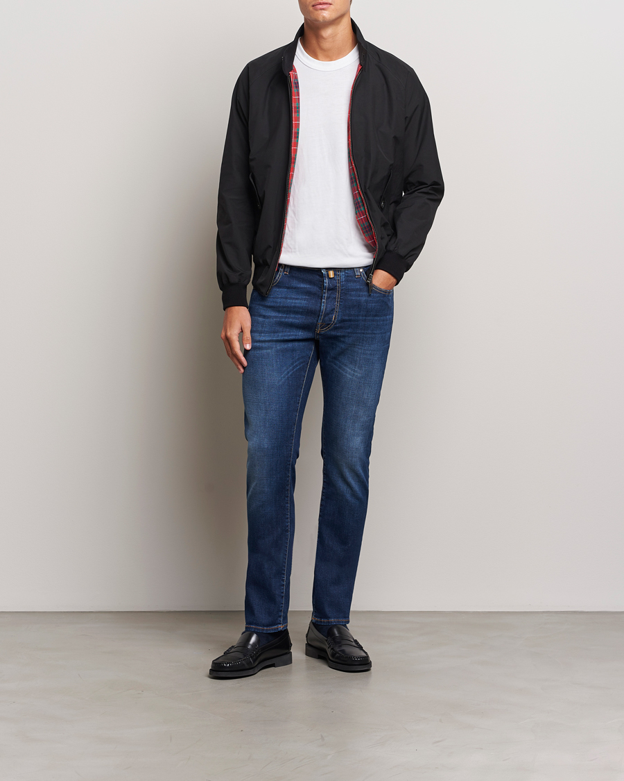 Herren | Jeans | Jacob Cohën | Bard Slim Fit Stretch Jeans Mid Blue