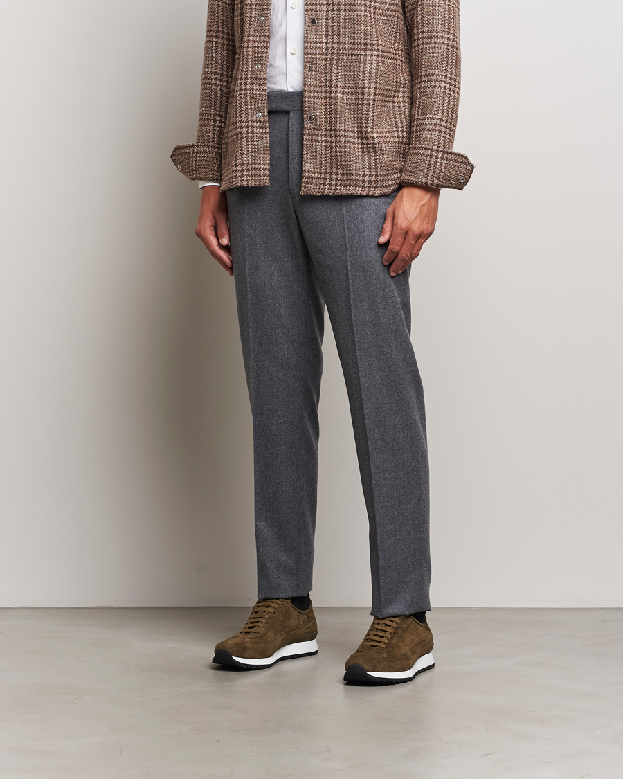 Herren | John Lobb Foundry Running Sneakers Olive Suede | John Lobb | Foundry Running Sneakers Olive Suede