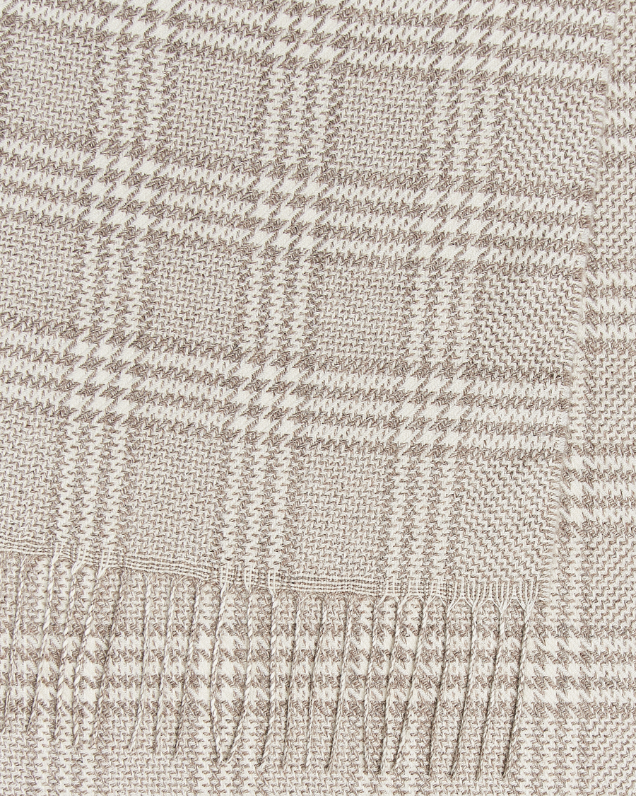 Herren | Piacenza Cashmere Cashmere/Silk Houndstooth Scarf Light Beige | Piacenza Cashmere | Cashmere/Silk Houndstooth Scarf Light Beige