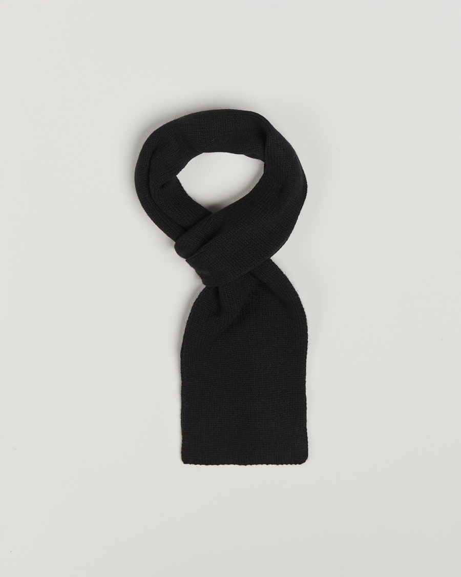 Herren | Piacenza Cashmere Short Loop Cashmere Scarf Black | Piacenza Cashmere | Short Loop Cashmere Scarf Black