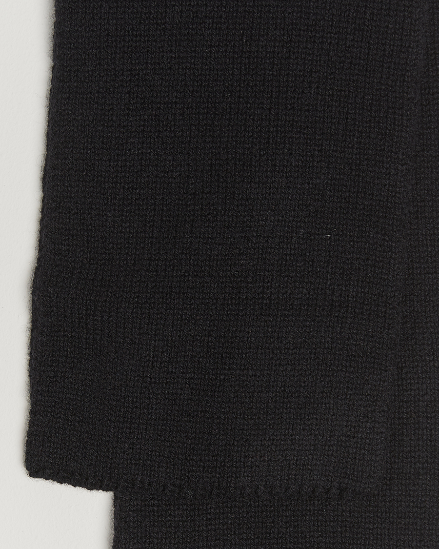 Herren | Piacenza Cashmere Short Loop Cashmere Scarf Black | Piacenza Cashmere | Short Loop Cashmere Scarf Black